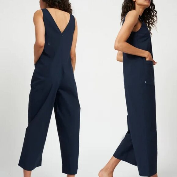 Kit and Ace Sidewalk Zip Jumpsuit Navy Blue Size 6 - Picture 1 of 11